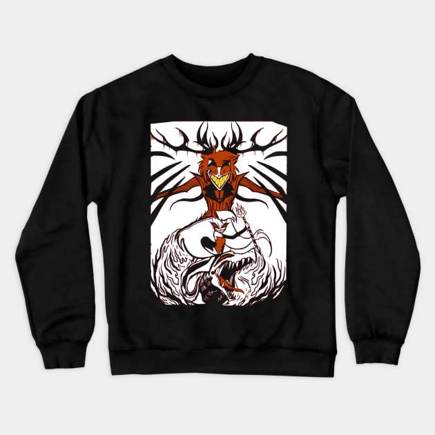 Charlie and Alastor Hazbin Hotel Crewneck Sweatshirt by OtakuPapercraft